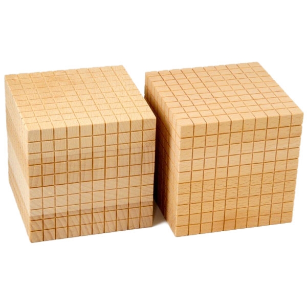 Matériel concret 2 cubes de 1000