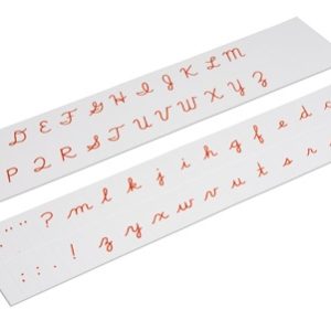 Alphabet imprimé cursif rouge (version US)