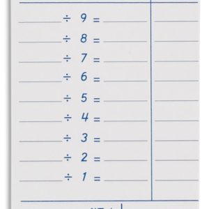 TABLES DE DIVISION (100 FEUILLES)