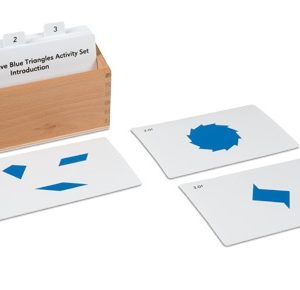 Triangles constructeurs bleus set d'activités