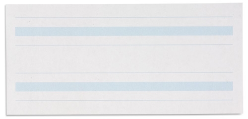 Papier ligné bleu 10,1 x 21,5 cm (500)