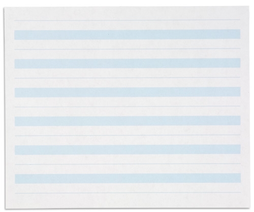 Papier ligné bleu 11,8 x 20,3 cm (500)