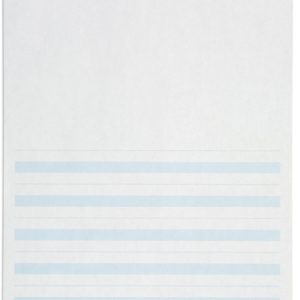 Papier ligné bleu + espace dessin 21,6 x 28 cm (500)