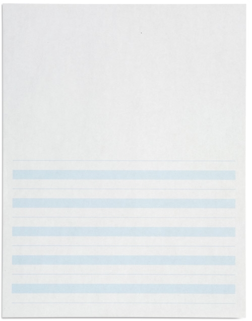 Papier ligné bleu + espace dessin 21,6 x 28 cm (500)