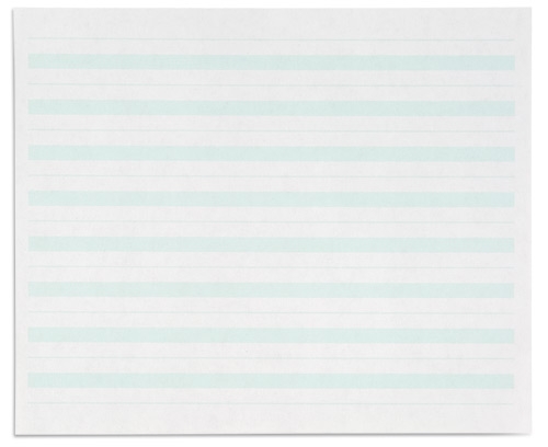 Papier ligné vert 17,8 x 20,3 cm (500)