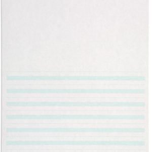 Papier ligné vert+ espace dessin 20,3 x 28 cm (500)