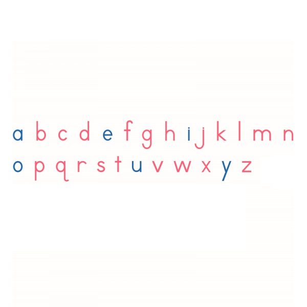 Alphabet mobile script en bois