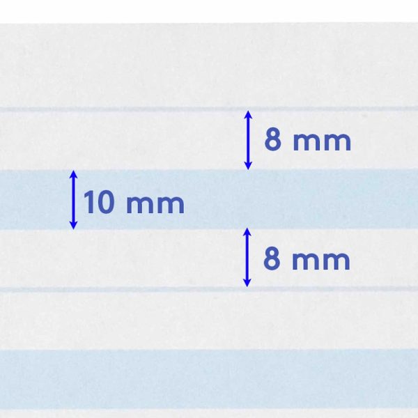 Papier ligné bleu 10,1 x 21,5 cm (500)