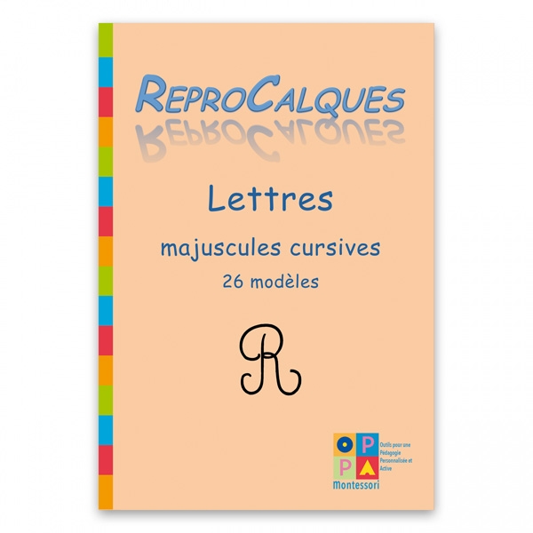 Reprocalques lettres majuscules cursives
