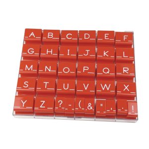 Tampons-alphabet majuscule script- grands