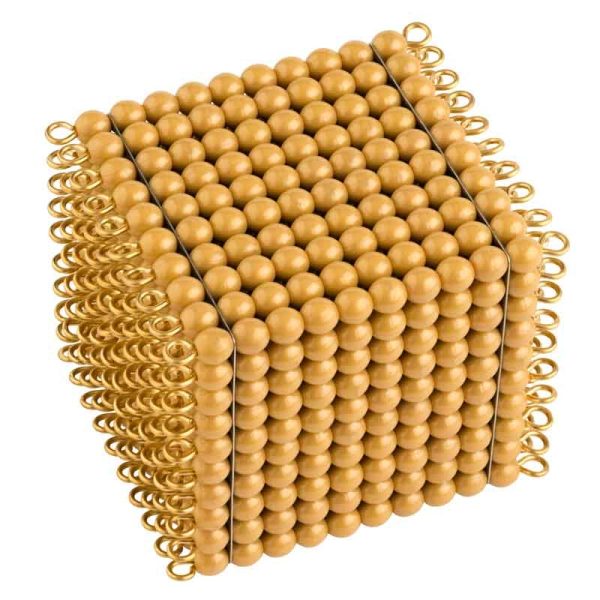 Perles dorées - cube de 1000